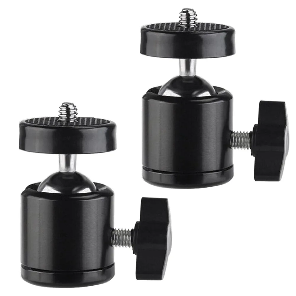 1/4" Swivel Mini Ball Head Screw Tripod Mount for GoPro 13 12 11 10 9 8 Insta360 X4 X3 DSLR Camcorder Light Bracket Accessories