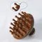 75X75X60mm Wooden Mushroom Shape Disc Massage Comb Head Massage Comb Wide Tooth Dry and Wet Hair Shampoo Brush Scalp Care Brush