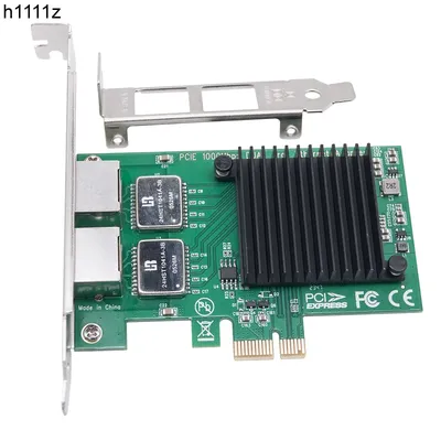 2Port Network Card I350-T2 I350AM2 Chip PCI Express X1 to Dual RJ45 NIC 10/100/1000Mbps Gigabit