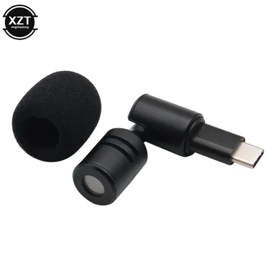 Portable Mini Microphone 3.5mm Stereo Type-C Flexural Bendable Wireless Mic For Phone Cameras