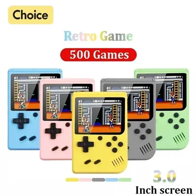 Retro Portable Mini Handheld Video Game Console 8-Bit 3.0 Inch LCD Color Kids Game Player Built-in