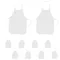 10Pcs White Kids Waterproof Painting Apron Children Smock Non Woven Fabric Portable Toddler Craft Household Merchandises