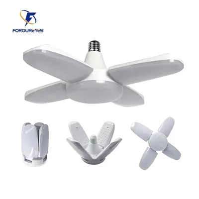 The New 60W Foldable Fan Blade LED Pendant Lights No Flicker B22 E27 LED Bulb 220V 360 Degrees Angle