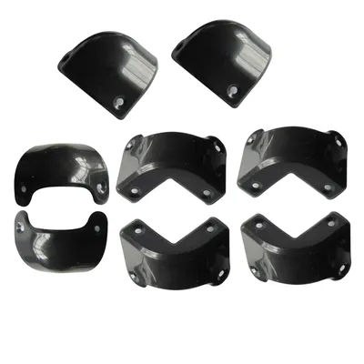4Pcs Front + 4Pcs Rear Black Plastic Guitar AMP Amplifier Cabinet Corner For Marshall