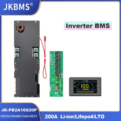 JKBMS PB2A16S20P Smart Inverter BMS 8S-16S 24V 48V 8S16S 200A Family Energy Storage