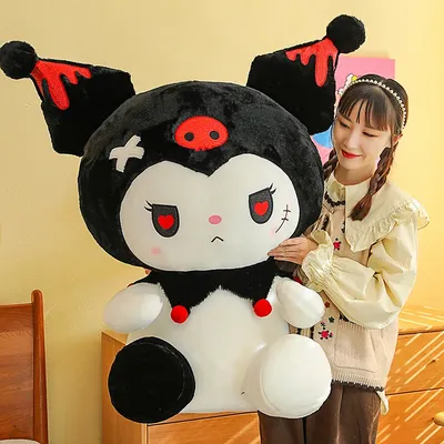 Sanrio Kuromi Dark Angel Demon Series Plush Animal Doll Cartoon Cute Plush Pillow Toy Gift