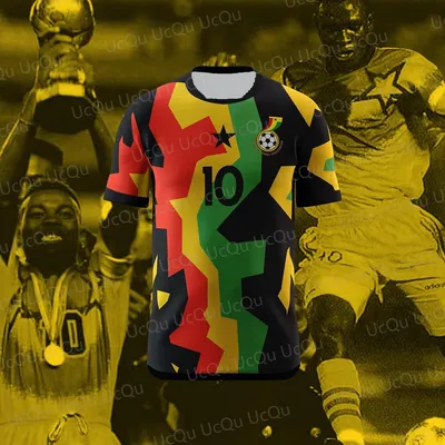 2025 New Arriavl Summer Ghana GPT Design Football Jersey Training Kit Oversized O-neck Soccer Tee