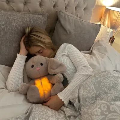 1pc, 11.8in breathing teddy bear, four-speed adjustment, music, breathing, rhythm, light, the best
