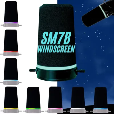 SM7B Pop Filter for Shure SM7B, MV7 Microphone Foam Windscreen RK345 Mic Sponage Cover with