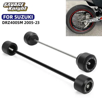 For SUZUKI DRZ 400SM Motorcycle Wheel Fork Slider 2005-2023 DRZ400SM Wheel Axle Fork Crash Slider