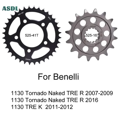 525 Chain 36T 16T Motorcycle Front and Rear Sprocket for Benelli 1130 Tornado Naked TRE R 2007-2009