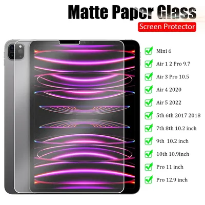 Like Paper Film For Pro 11 12.9 2022 Mini 6 Screen Protector Air 5 4 3 12 9 9th 10 10th Generation