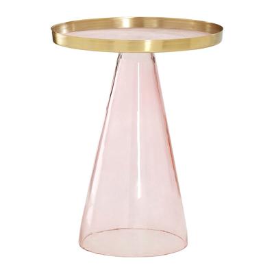 Martini Side Table in a Pink Gold Finish