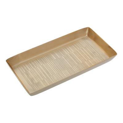 23cm Etched Line Champagne Finish Tray