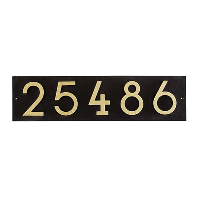 Wayland Address Plaque - Black/Gold, 3 Digit - Ballard Designs