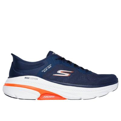 Skechers Men's Slip-ins: Max Cushioning Arch Fit 2.0 - Antilles Sneaker | Size 11.5 Extra Wide | Navy/Orange | Textile/Synthetic