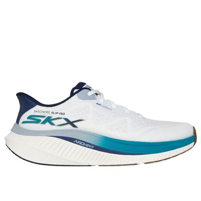 Skechers Men's Slip-ins: GO WALK Max Cushioning Arch Fit - Jesper Sneaker | Size 8.0 | White | Textile/Synthetic | Vegan | Machine Washable