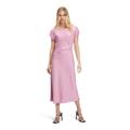 Abendkleid VERA MONT "Vera Mont Abendkleid in 7/8 Länge", Damen, Gr. 38, Normalgrößen, peony blush, Satin, Obermaterial: 100% Polyester. Futter: 100% Polyester., festlich, figurumspielend kurz, Rundhals, Kurzarm, Kleider, Gerafft