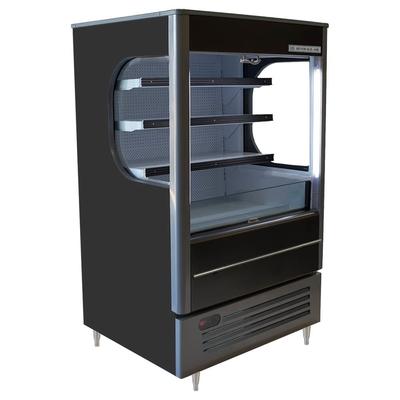 Beverage-Air VMHC7-1-B 35 1/2" Vertical Open Air Cooler w/ 4 Levels - Black, 115v