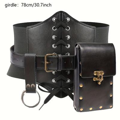 TEMU Medieval Renaissance, Women's Waist Cincher, Fanny Pack, Skirt For Age Role Play Halloween