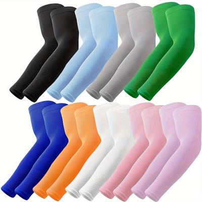 TEMU Arm Sleeves For Sun Protection - Cooling Sports Arm Sleeve, Breathable Nylon, Machine Washable,