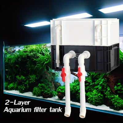 TEMU Filter Box Fish Pool Water Circulation System Fish Tank Filter Box Top Filter Filter Water Pool Drip Flow Dry Wet Box, Color Matching Fish Tank Filter Box