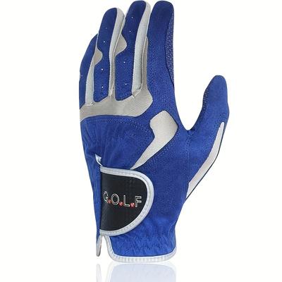 TEMU Golf Anti-slip Gloves For Men, And Comfortable, Breathable, For Driving And Outdoor Sports, Blue, Gloves