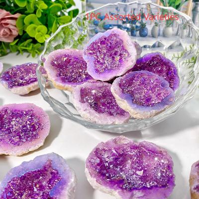 TEMU 1pc Agate Stone, Style Home Decor, Aroma Diffuser With Glitter, Christmas, , Easter, Family Theme Gifts & Party Decorations