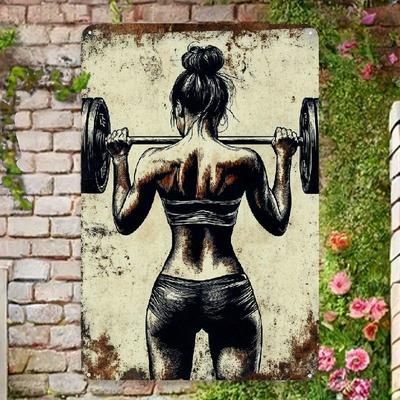 TEMU 1pc, Ynlloofb Inspirational Weights , Metal , Iron , To , , Gym, Bar, & Decor, , No Required