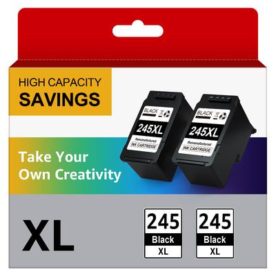 TEMU 2 Black 245xl Ink Cartridge Replacement For 245 Xl Pg-245 Xl With Mx490 Mx492 Mg2522 Tr4520 Mg3022 Mg2520 Ts3100 Ts3122 Ts3300 Printer