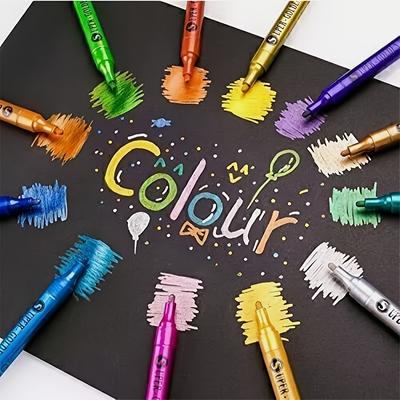 TEMU 12pcs Markers - -, For Diy Crafts, Doodling & Touch-ups - For Halloween, Christmas, Decorations