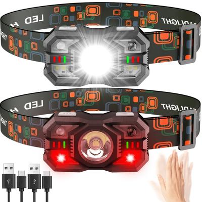 TEMU 2 Zl-009 New Induction Led Headlamps Strong Charging Long Range Home Headlamp