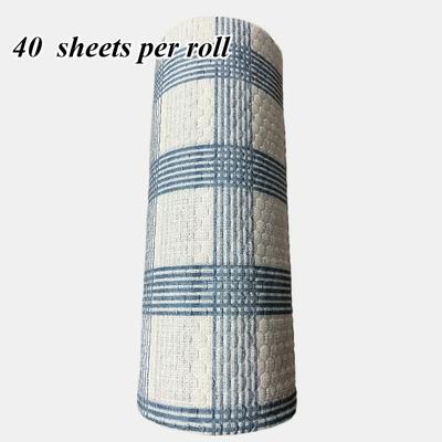 TEMU 40pcs Japanese-inspired Lazy - Dual-use Kitchen Cleaning Cloths, Lightweight Polyester, Hand Wash Only, Round Shape, Disposable, Paper Towels