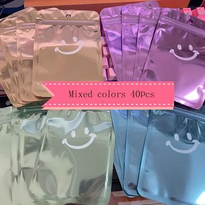 TEMU 40pcs Face Mini Mylar Bags 4x5.9