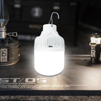 TEMU 1 Outdoor Usb Rechargeable Light Bulb, Led Light Bulb, Portable Lantern Night Light, High Brightness Light With Hook, Suitable For Emergencies, Exploration, Camping, And Fishing