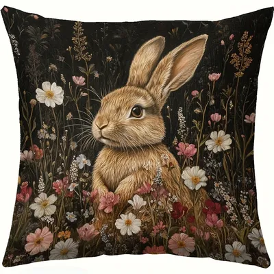 Doppelseitige Osterhase-Kissenbezüge, Cartoon-Quadrat, Wohnzimmer, Sofa, Kissenbezüge, moderner Image