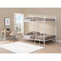 Letto a castello 2 x 140 x 190 cm Metallo Bianco - GEMINI