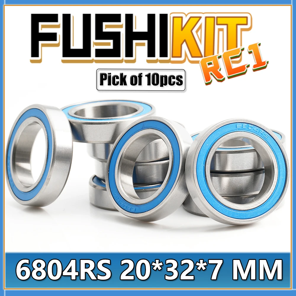6804RS Lager 10 Stück 20 x 32 x 7 mm ABEC-3 Hobby Elektro-RC-Auto-LKW 6804 RS 2RS Kugellager 6804-2RS blau versiegelt