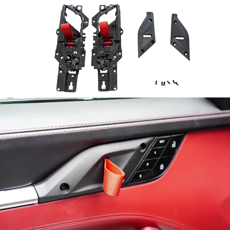 Auto Leichter Türgriff Passend für Porsche Carrera911/992 19-24 Modifiziertes GT3/GT3RS Auto Red Pull Tür Türgriff Zubehör Image