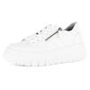 Plateausneaker GABOR, Damen, Gr. 39, weiß, Kalbsleder, unifarben, casual, Schuhe, Freizeitzschuh, Halbschuh, Schnürschuh mit Best Fitting-Ausstattung