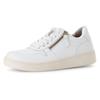 Plateausneaker GABOR, Damen, Gr. 40, weiß, Nappaleder, unifarben, sportlich, Schuhe, Freizeitschuh, Halbschuh, Schnürer im Basket Look