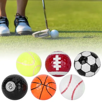 6Pcs Double Golf Balls Training Sports Gift Practice Driving Range Novelty Fun for Golfer Childrens