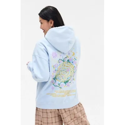 UO Celestial Hoodie - Light Blue M/L at Urban Outfitters