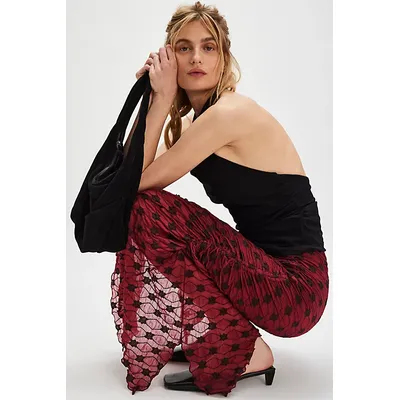 Margot Convertible Maxi Skirt at Free People in Cherry, Size: Large