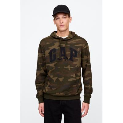 Gap Mens Brown Camo Logo Hoodie - Brown Camo