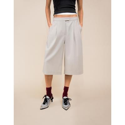 Bershka Voluminous Bermuda Shorts Women 04 Grey