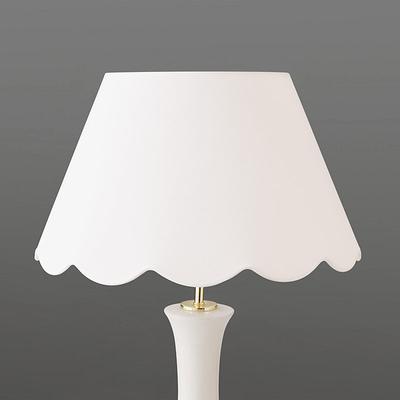 Sandra Floor Lamp - Scalloped White - Ballard Designs