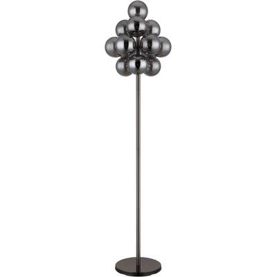 GLOBO LIGHTING LED Stehlampe "CONOR", schwarz (schwarz, chrom), 13 flammig, Ø 12,00cm H: 160,00cm,, Lampen, schwarz-chro