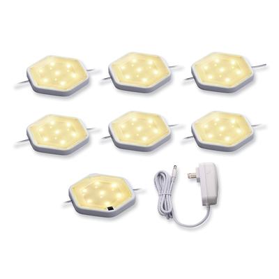 BLACK+DECKER LED Under Cabinet Puck Light Kit, 2.68w x 0.3h, White (BOSLEDUCPUCK7WK)