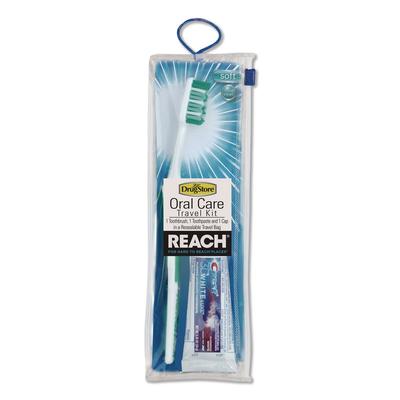 Lil' Drugstore Oral Care Kit. Toothbrush/Toothpaste in Resealable Pouch, 4/Box (LIL70187)